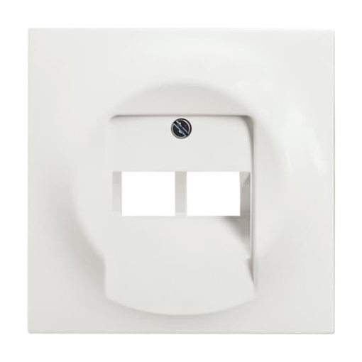 Cover plate UAEIAE ISDN 2 gang studio white matt  impuls