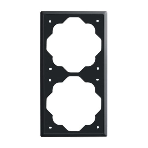 Cover frame 2gangs black matt  impuls