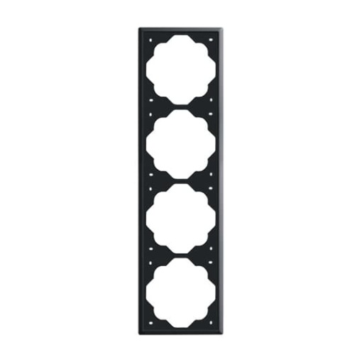 Cover frame 4gangs black matt  impuls
