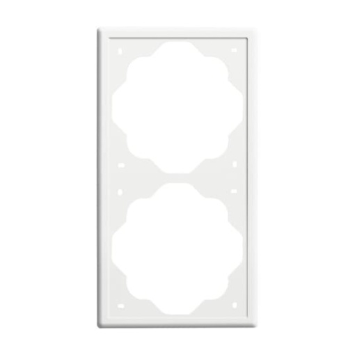 Cover frame 2gangs studio white matt  impuls