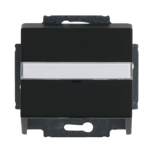 Cover plate with labelling field For data connection housing black matt  Platform 63