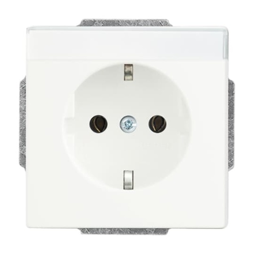 SCHUKO Socket insert with labelling field studio white matt  - Platform 63