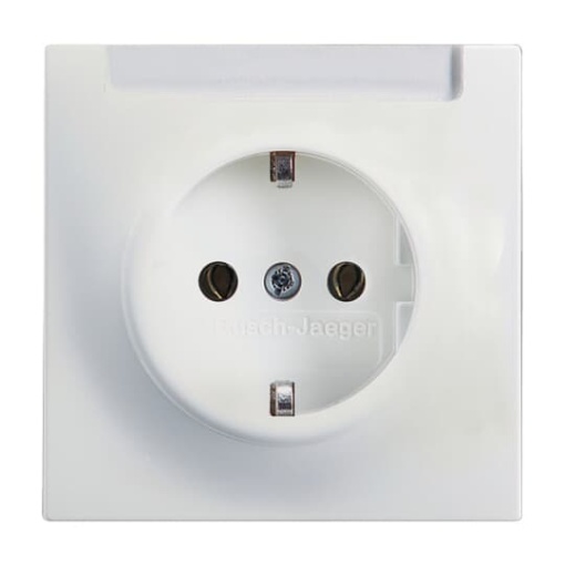 SCHUKO Socket insert with labelling field studio white matt  - impuls