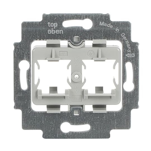 Mounting Plate Modular Jack 2gang grey