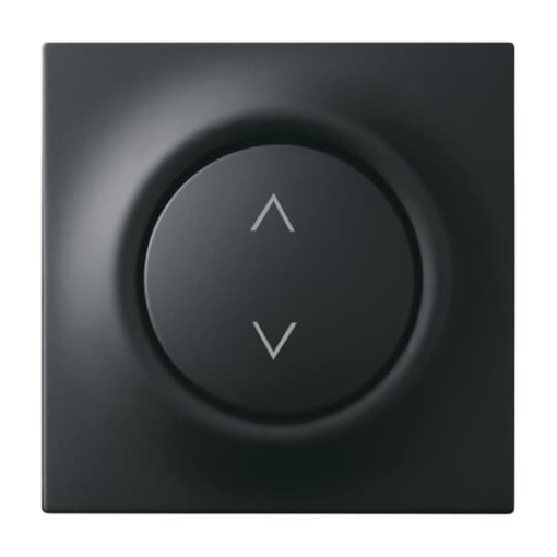 Control Element Symbol "arrows" for Venetian blind Single push button black matt - impuls