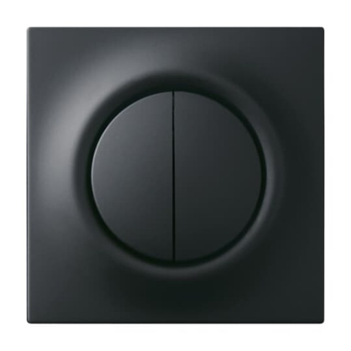 Control Element for Dimmer Two-part button black matt - impuls
