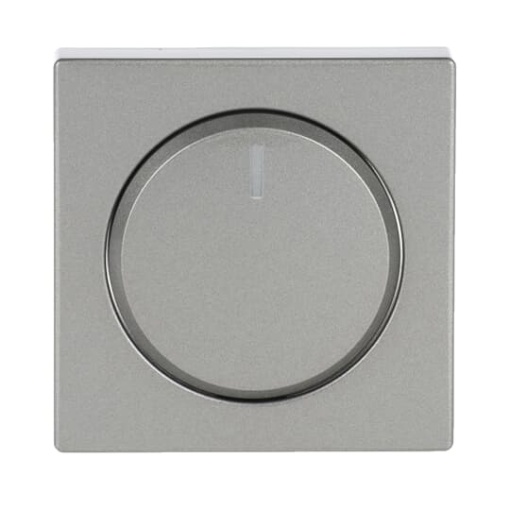 Cover plate for Dimmer Turn button with Neon lamp grey metallic - Platform 63