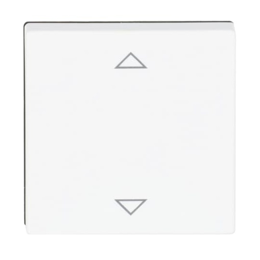 BuschJalousiecontrol II Control element with legend Symbol arrows for Venetian blind Single rocker studio white matt  Platform 63