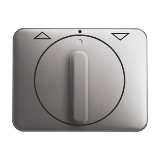 Cover plate with legend Symbol "arrows" and "0" for Venetian blind, Turn button platinum - alpha