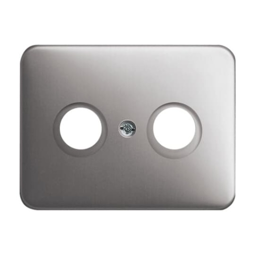 Cover plate SAT 2 gang platinum - alpha