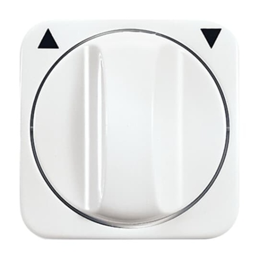 Cover plate with legend Symbol "arrows" for Venetian blind, Turn button alpine white - Reflex SI