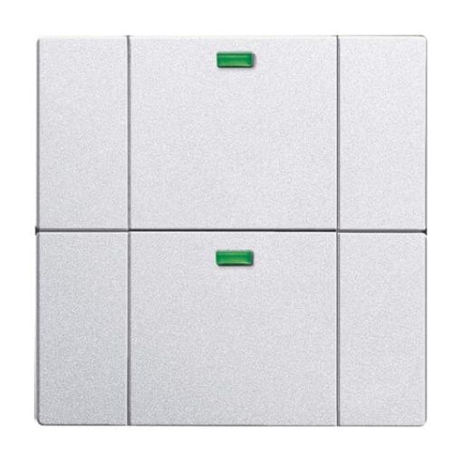 WaveLine Wall sensor 2gang Wireless aluminium silver  Platform 63