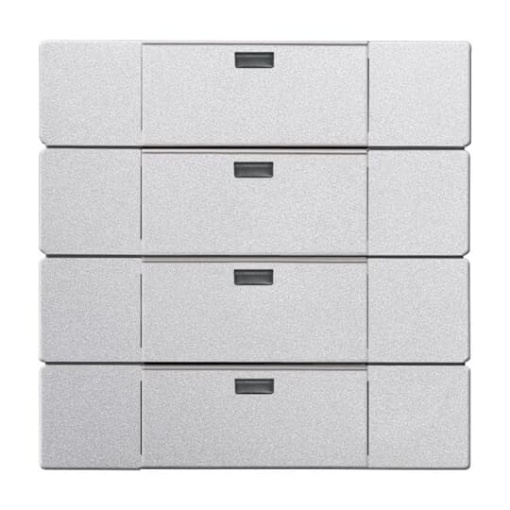 WaveLine Wall sensor 4gang 4 channel Wireless aluminium silver  Platform 63