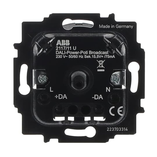 BuschRotaryDimmer Electronic Potentiometer DALI Turnpush button with Orientation light 230 V