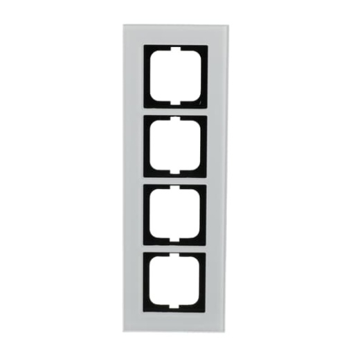 Cover frame 4gangs white glass  carat