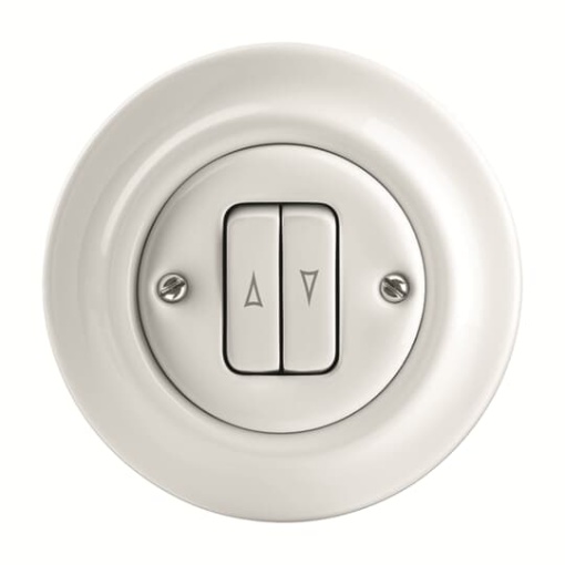 Venetian blind push button 1pole push button studio white  Decento
