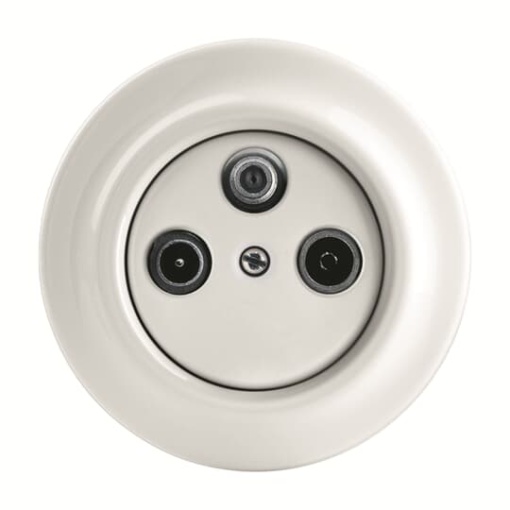 Antenna socket SAT 3 gang studio white  Decento