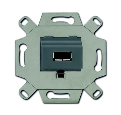 Flush Mounted Inserts USB 1gang with USB A grey