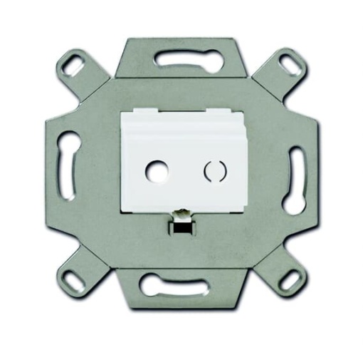 Flush Mounted Inserts Jack plug 2gang alpine white