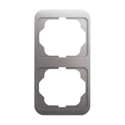 Cover frame 2gang platinum  alpha nea