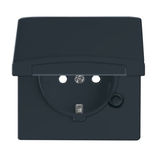 SCHUKO socket insert Safety Shutter with Hinged Lid anthracite  - Allwetter 44 IP 44