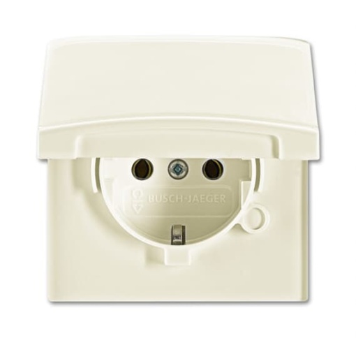 Socket Outlets with Hinged Lid white   Allwetter 44 IP 44