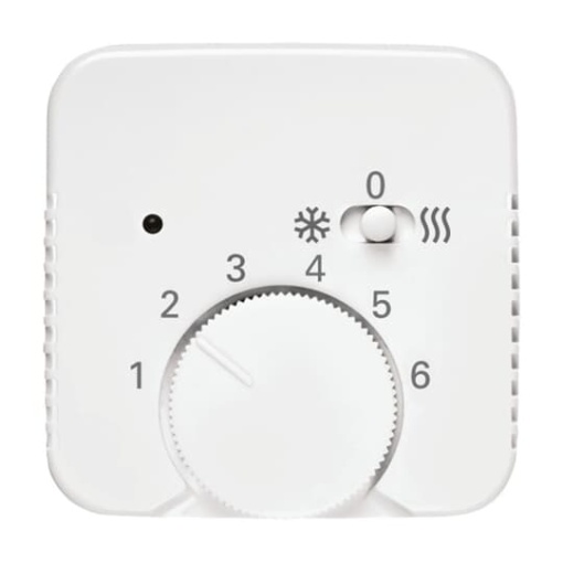 Cover plate with legend Characters 1  6 for Thermostat Turn button alpine white  Reflex SI