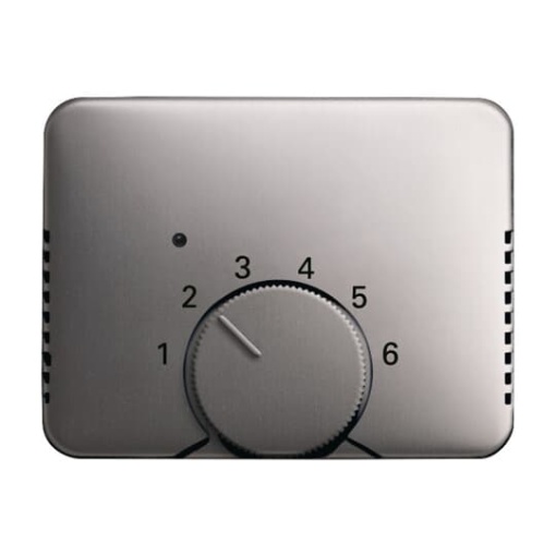 Cover plate with legend for Thermostat Turn button platinum - alpha