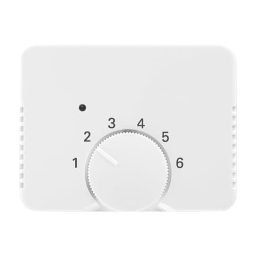 Cover plate with legend Characters 1 ... 6 for Thermostat Turn button studio white - alpha
