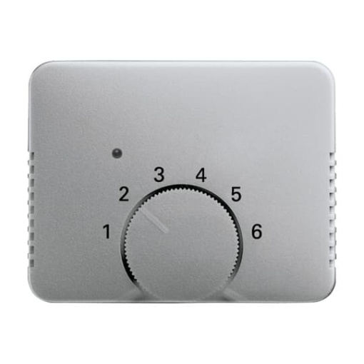 Cover plate with legend for Thermostat Turn button titanium - alpha
