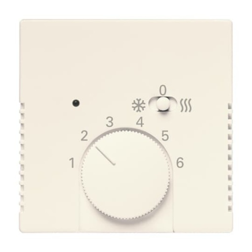 Cover plate with legend Characters 1  6 for Thermostat Turn button 1 sliding switch ivory white  Platform 63