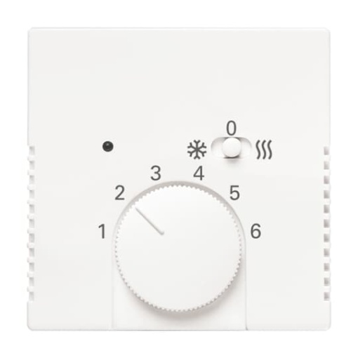 Cover plate with legend Characters 1 ... 6 for Thermostat Turn button 1 sliding switch studio white - Platform 63