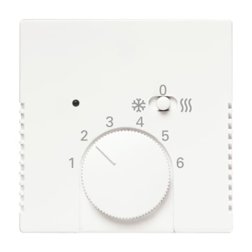 Cover plate with legend Characters 1 ... 6 for Thermostat Turn button 1 sliding switch studio white matt - Platform 63