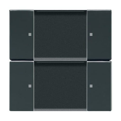 Control Element for Switchdimmer Zigbee 2gang Radio Control anthracite - 63x63