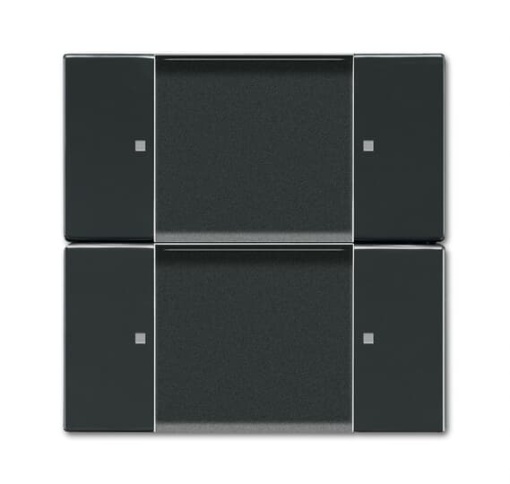 Wall sensor Zigbee 2 channel 2gang Radio Control anthracite  63x63