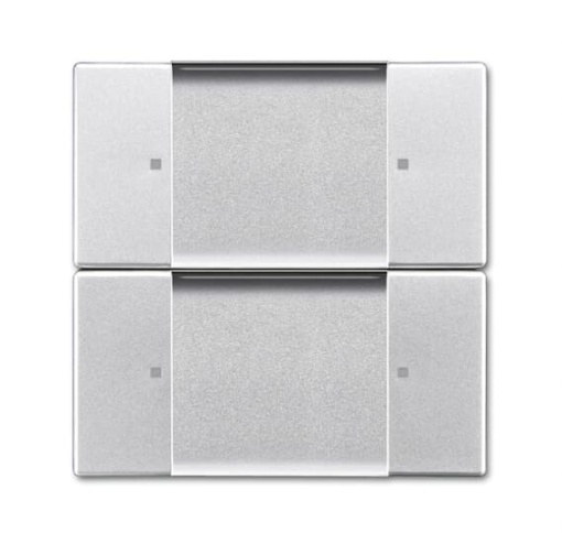 Wall sensor Zigbee 2 channel 2gang Radio Control aluminium silver  63x63