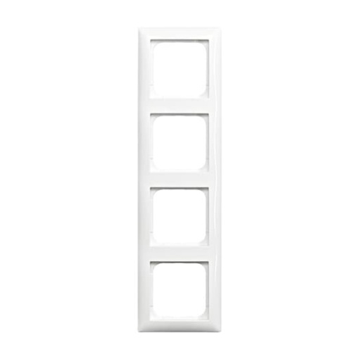 Cover frame 4gangs alpine white  Buschbalance SI