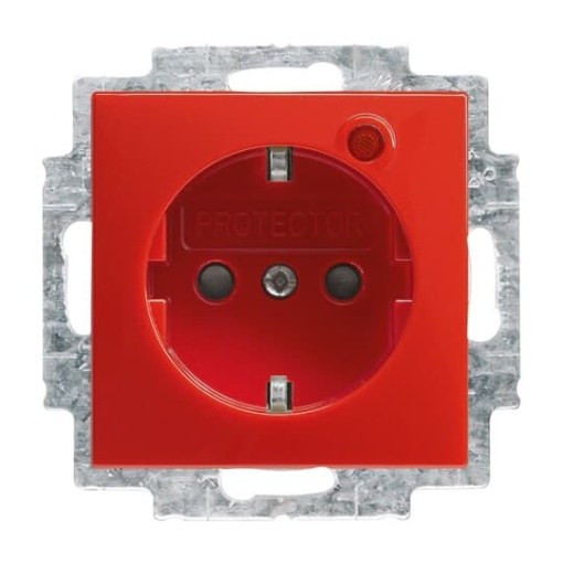BuschProtector SCHUKO socket insert Safety Shutter withNeon lamp Red red   Buschbalance SI