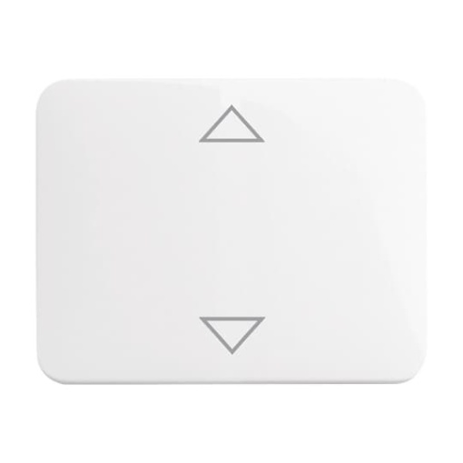 Rocker with legend Symbol "arrows" for Venetian blind, Single rocker studio white - alpha
