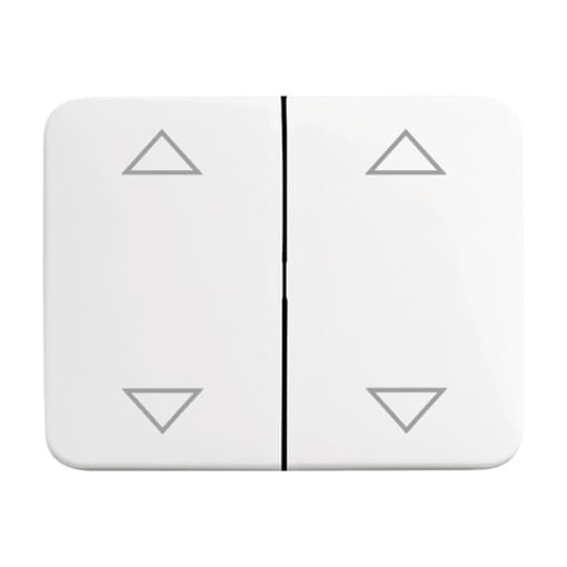 Rocker with legend Symbol "arrows" for Venetian blind, Two-part rocker studio white - alpha