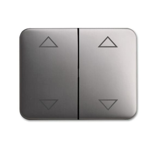 Rocker with legend Symbol "arrows" for Venetian blind, Two-part rocker platinum - alpha