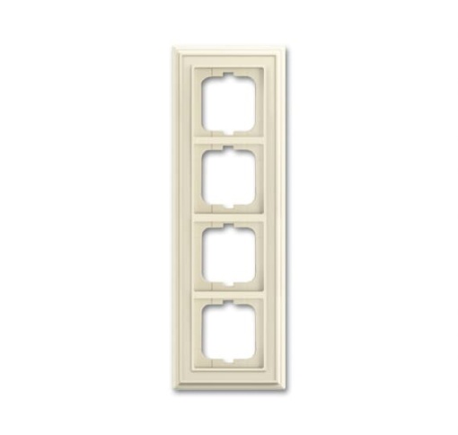 Cover frame 4gangs ivory white  BuschDynasty