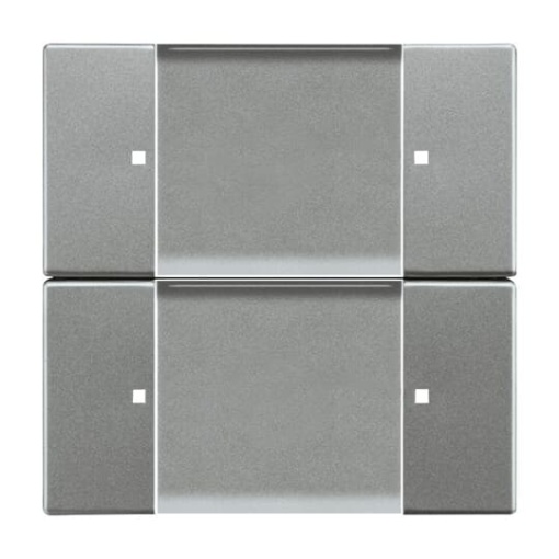 Control Element for Switchdimmer Zigbee 2gang Radio Control grey metallic - 63x63