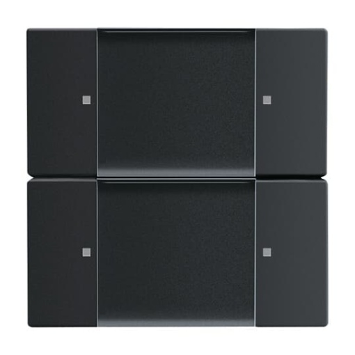 Control Element for Switchdimmer Zigbee 2gang Radio Control black matt - 63x63