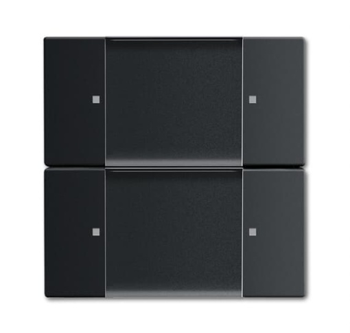 Wall sensor Zigbee 2 channel 2gang Radio Control black matt  63x63