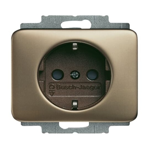 SCHUKO socket insert Safety Shutter bronze   alpha
