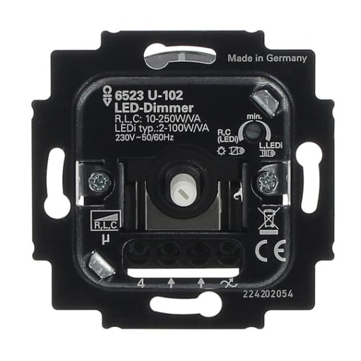 BuschRotaryDimmer Insert Turnpush button 230 V 2250 VA