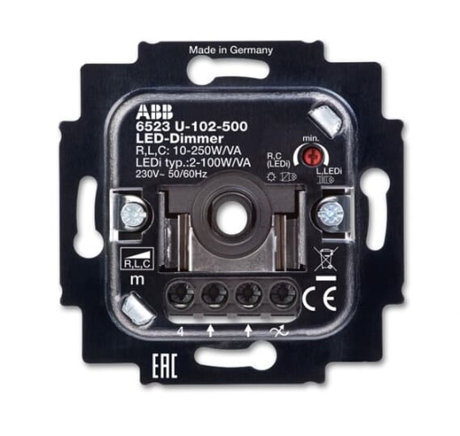Dimmer Turnpush button 230 V 2250 VA
