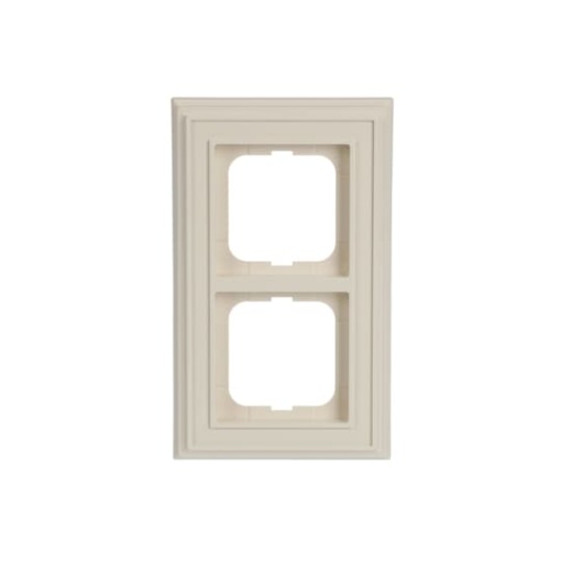Cover frame 2gangs ivory white  BuschDynasty