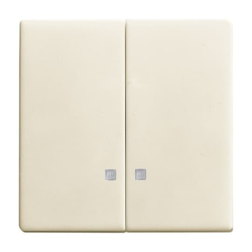 Rocker with Small Transparent Calotte for Switchpush button, Two-part rocker ivory white - Platform 63